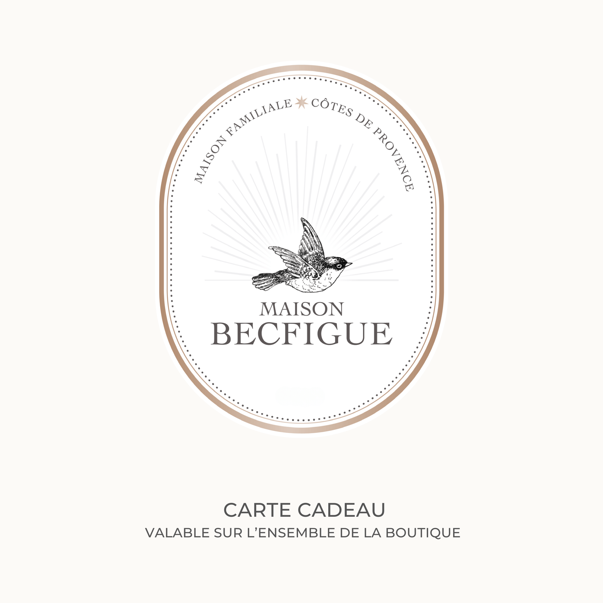 Visuel carte cadeau Maison Becfigue
