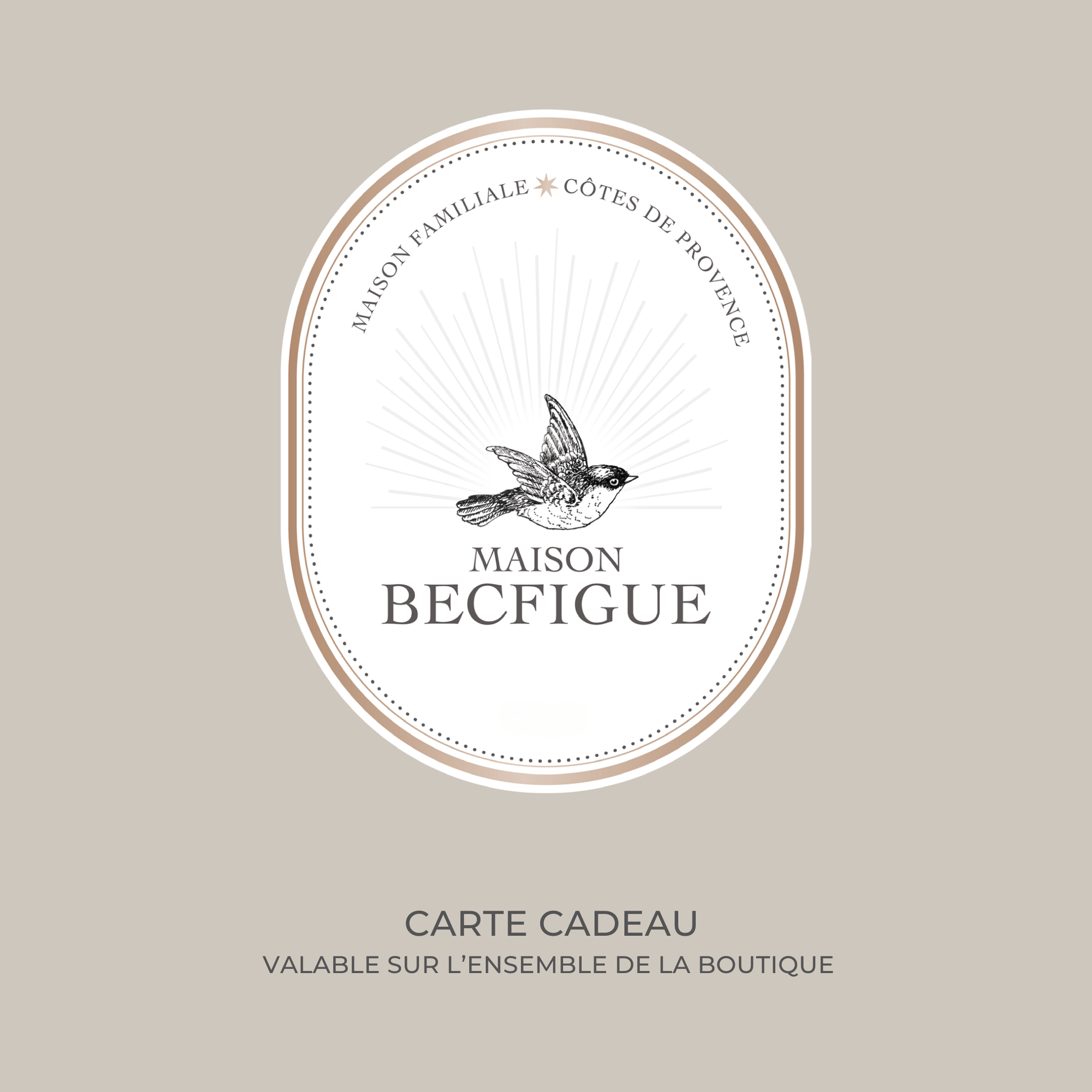 Visuel e-carte cadeau Maison Becfigue