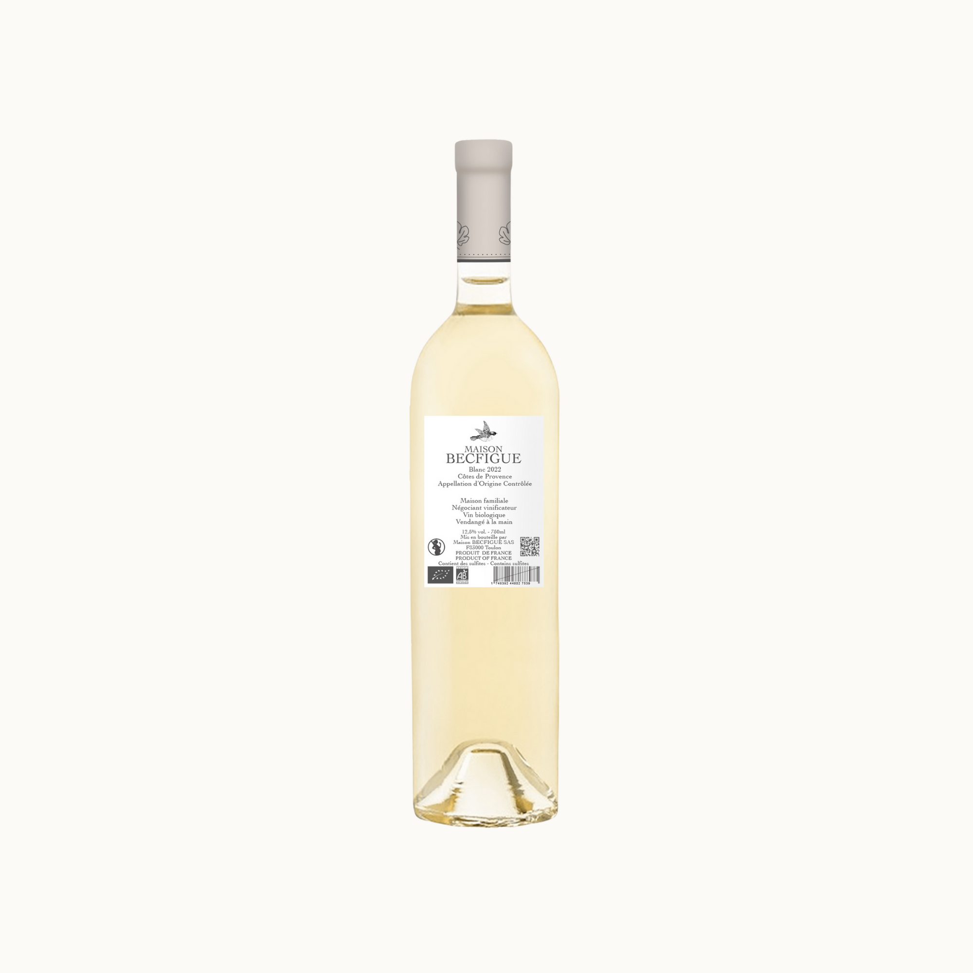 vin blanc becfigue bouteille verso