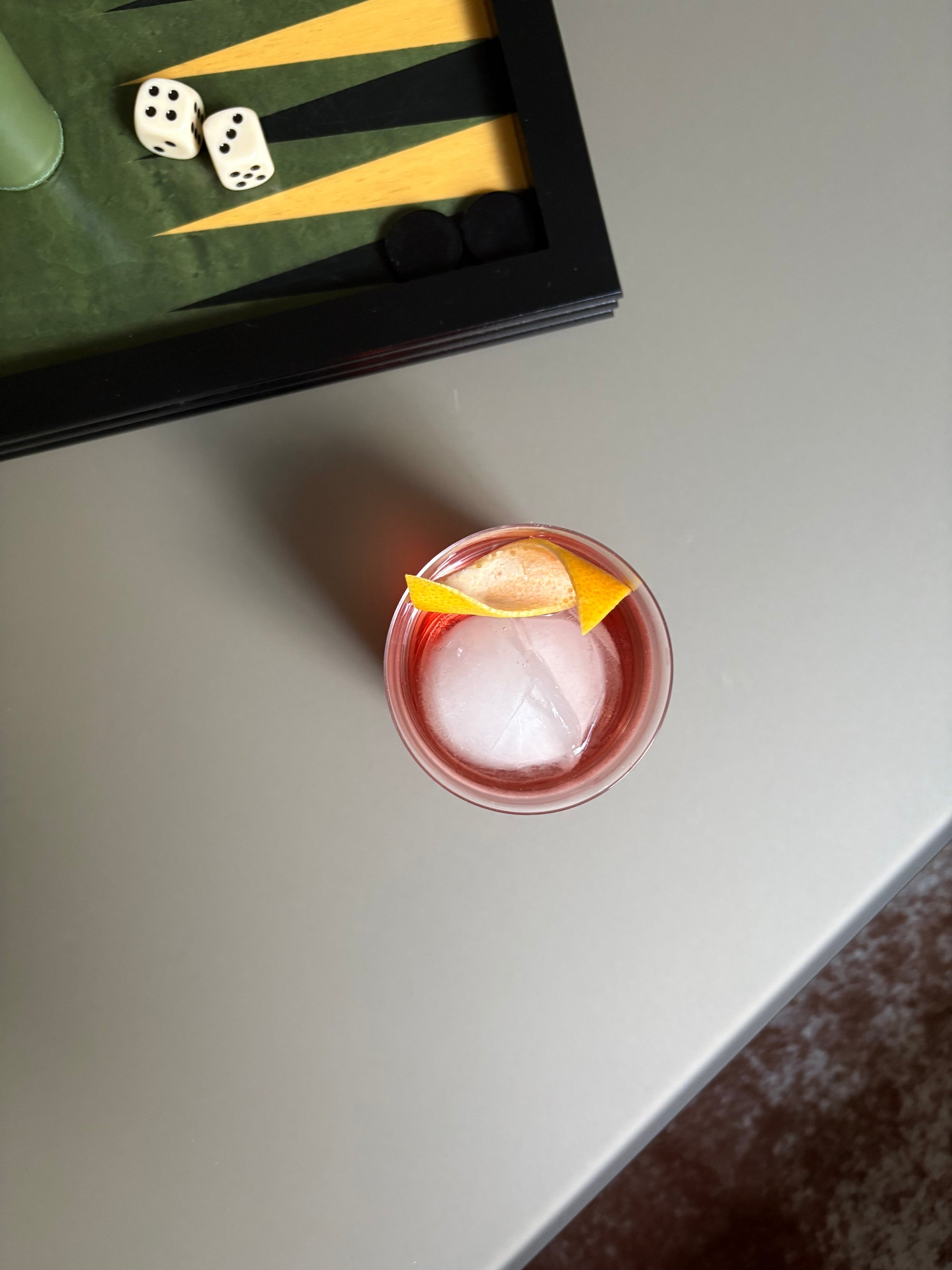 Reneegroni - cocktail - vue dessus